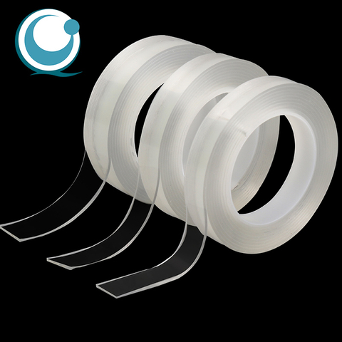 1 ミリメートル両面アクリルテープ透明強粘着ナノ再利用可能な取り付けヤモリテープホームオフィス車の装飾